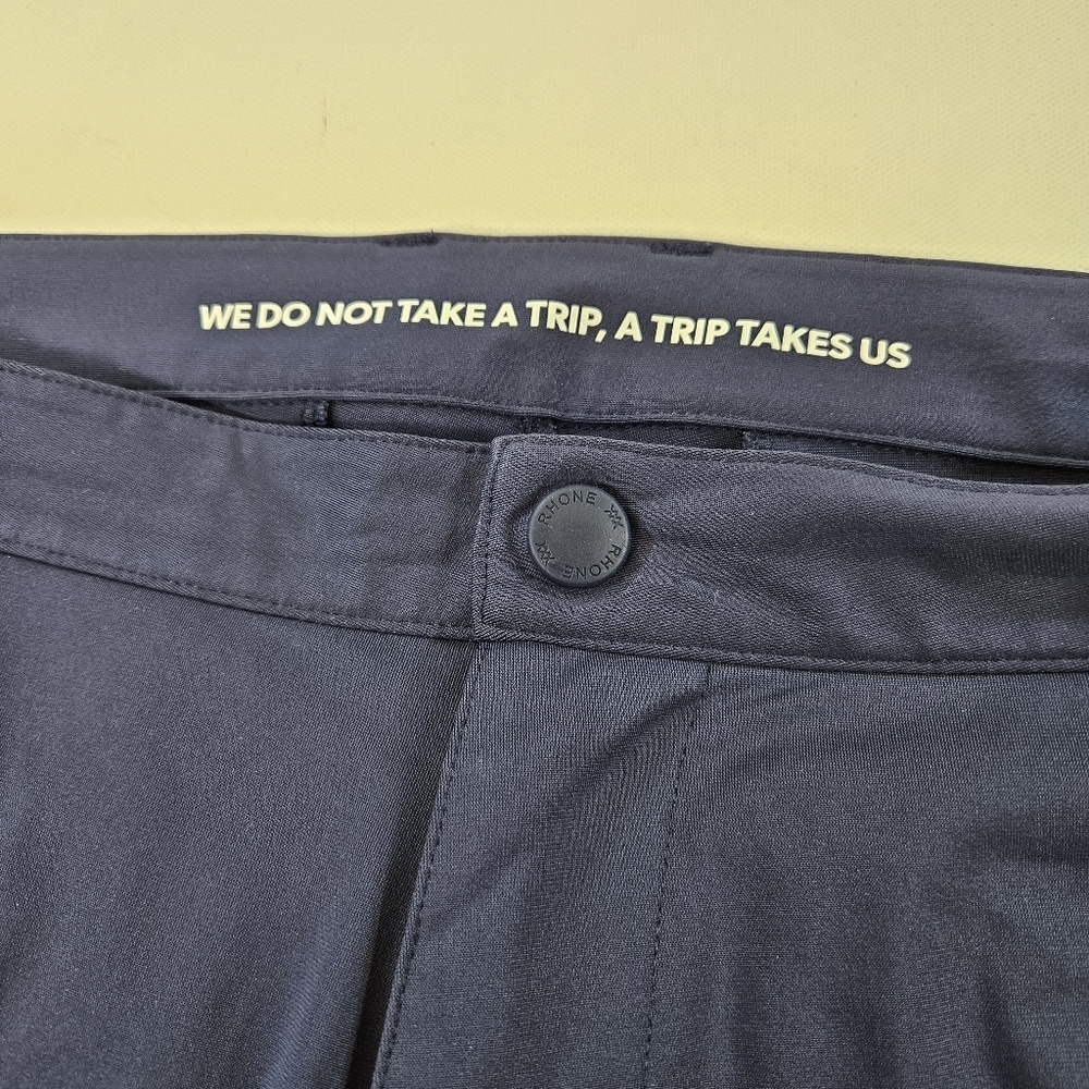 Rhine Mens Waist 38 Dark Blue Slim Fit Commuter Pants